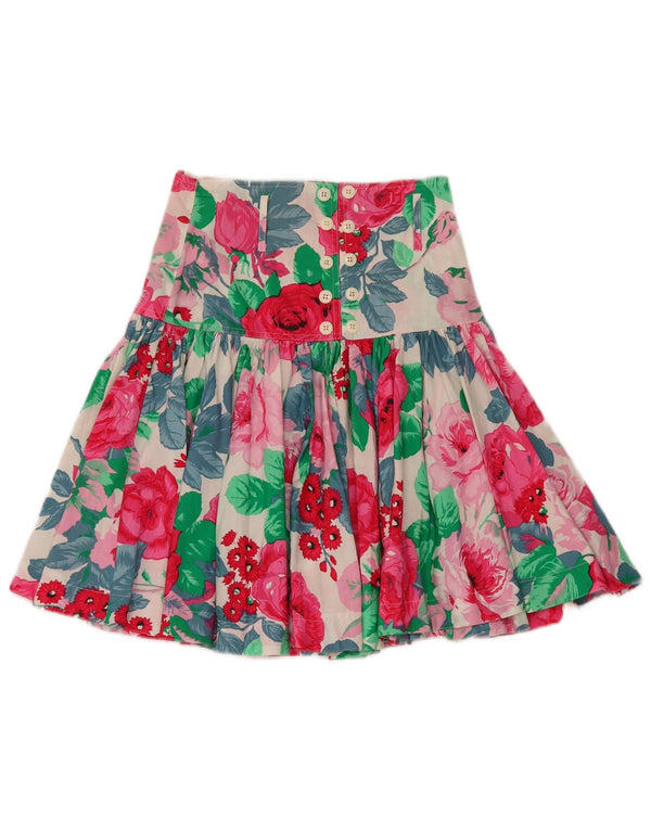 Sportstaff Womens High Waist A-Line Skirt Small W24 Multicoloured Floral
