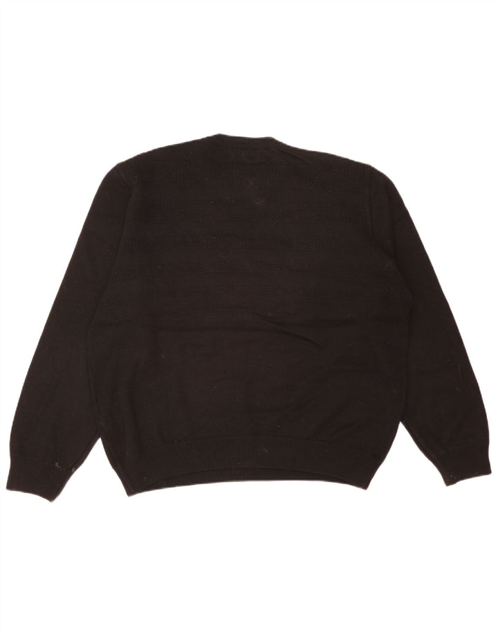 Marks & Spencer Mens Crew Neck Jumper Sweater Large Black Acrylic