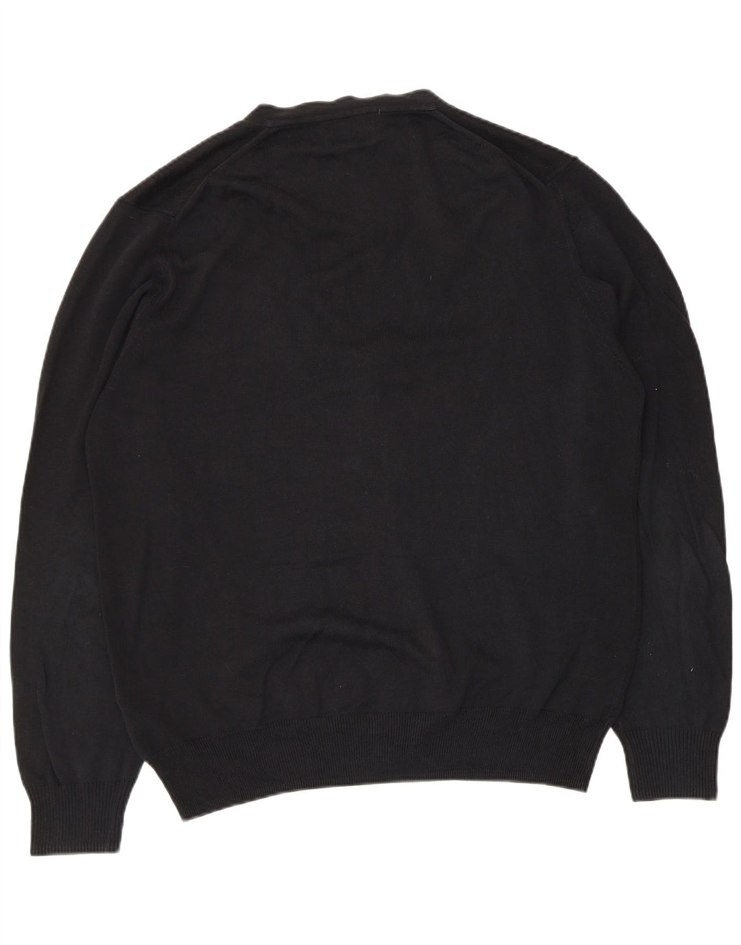 Zara Mens Cardigan Sweater Large Black Cotton