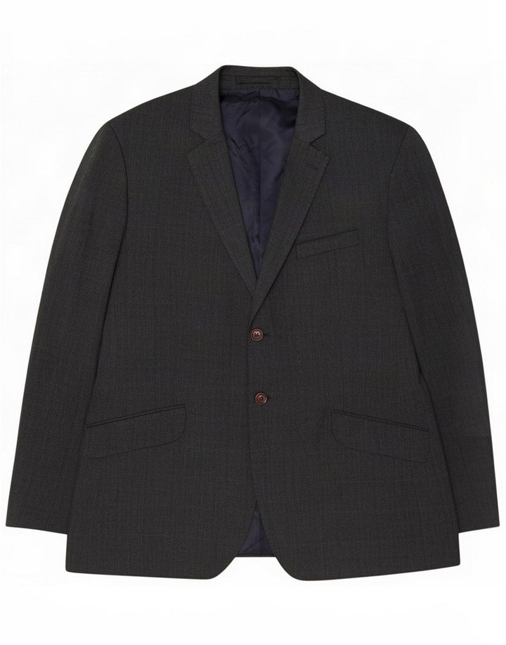 Crew Clothing Mens 2 Button Blazer Jacket UK 44 2XL Grey Polyester