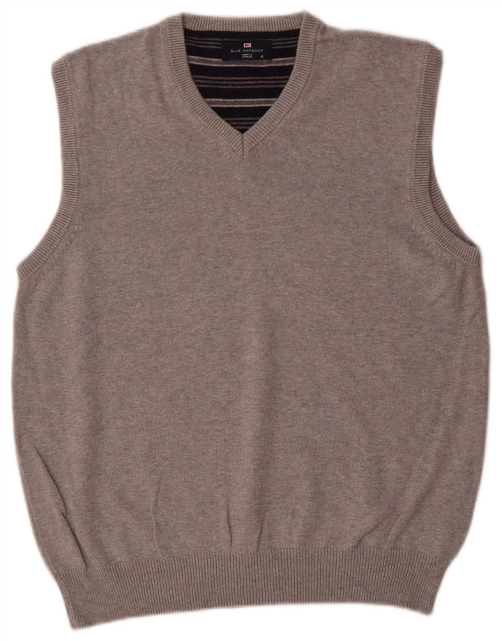 Marks & Spencer Mens Blue Harbour Vest Tank Top Medium Grey Cotton