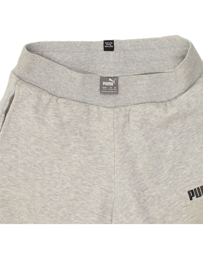 PUMA Boys Tracksuit Trousers Joggers 11-12 Years Grey Cotton | Vintage Puma | Thrift | Second-Hand Puma | Used Clothing | Messina Hembry 