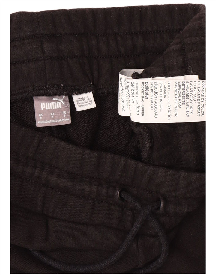 PUMA Womens Sport Shorts UK 8 Small  Black Cotton