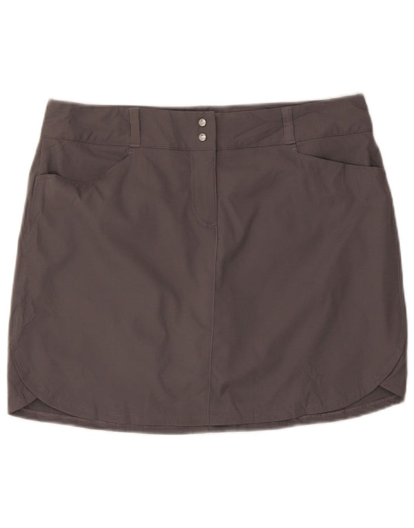 Adidas Womens Mini Skirt UK 14 Large W32 Grey Polyester
