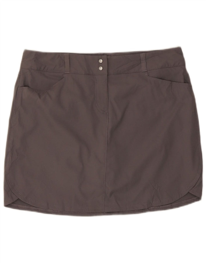 Adidas Womens Mini Skirt UK 14 Large W32 Grey Polyester