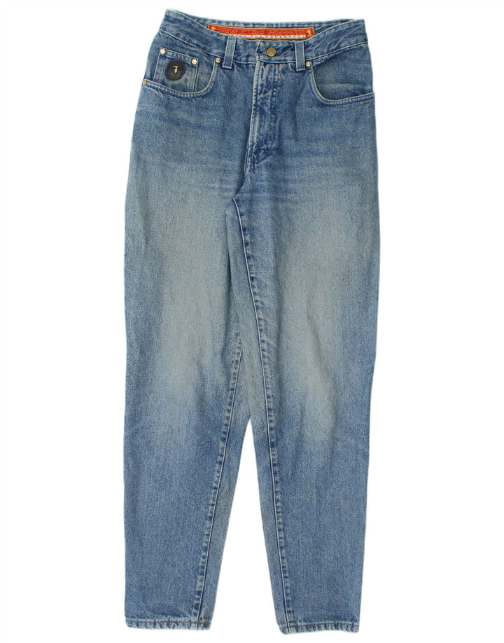TRUSSARDI Womens Tapered Jeans W33 L30 Blue Cotton
