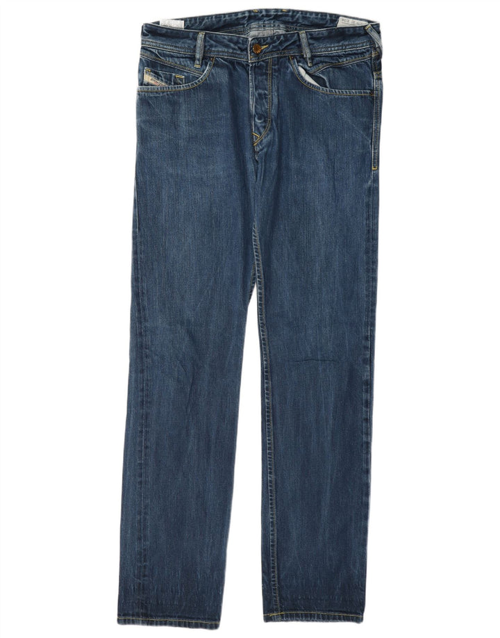Diesel Mens Poiak Straight Jeans W31 L34 Blue Cotton
