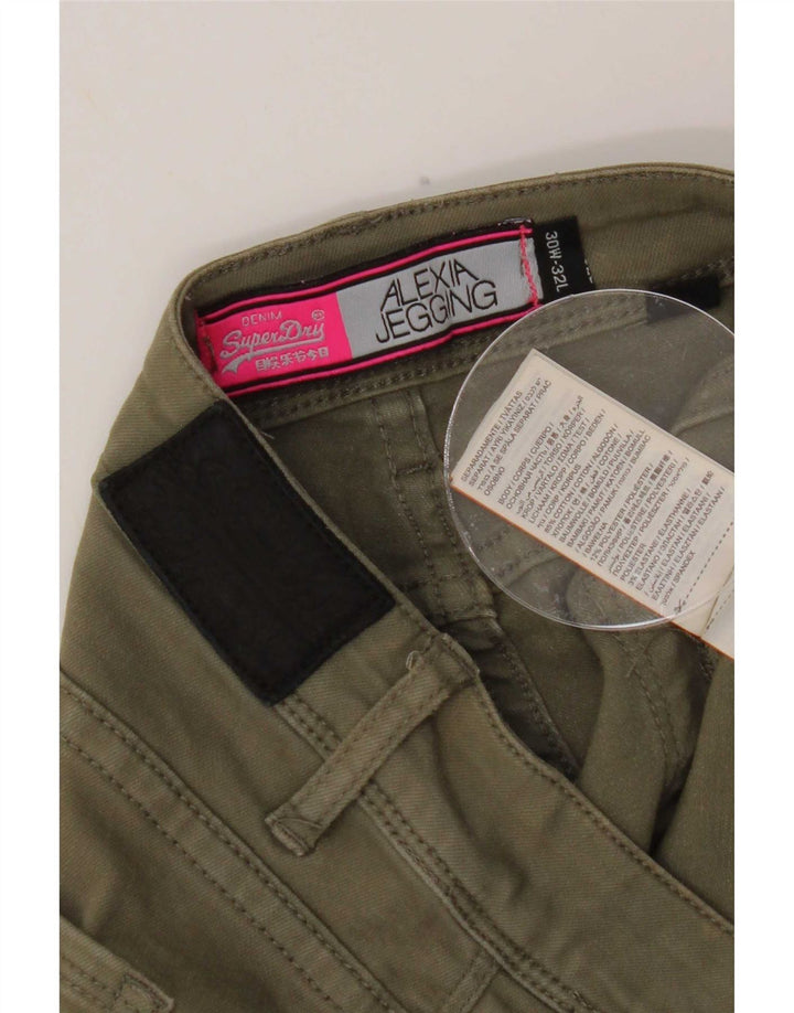 Superdry Womens Alexia Jegging Jeans W30 L32 Khaki Cotton