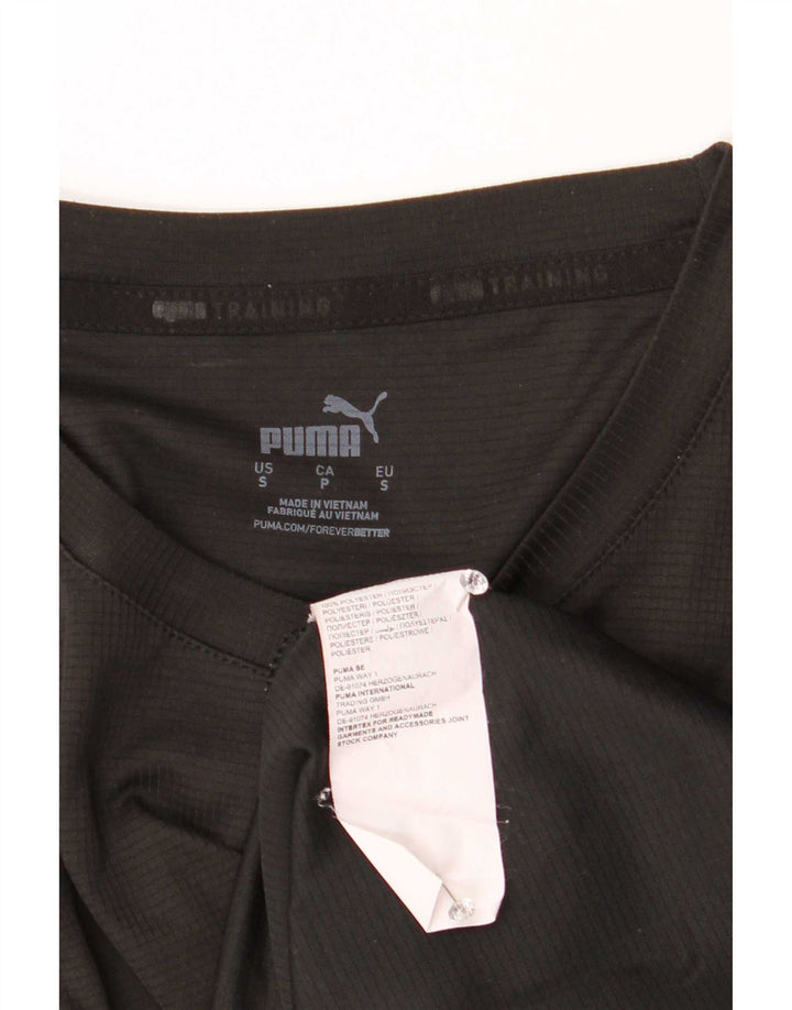 Puma Mens Graphic T-Shirt Top Small Black Polyester Sports