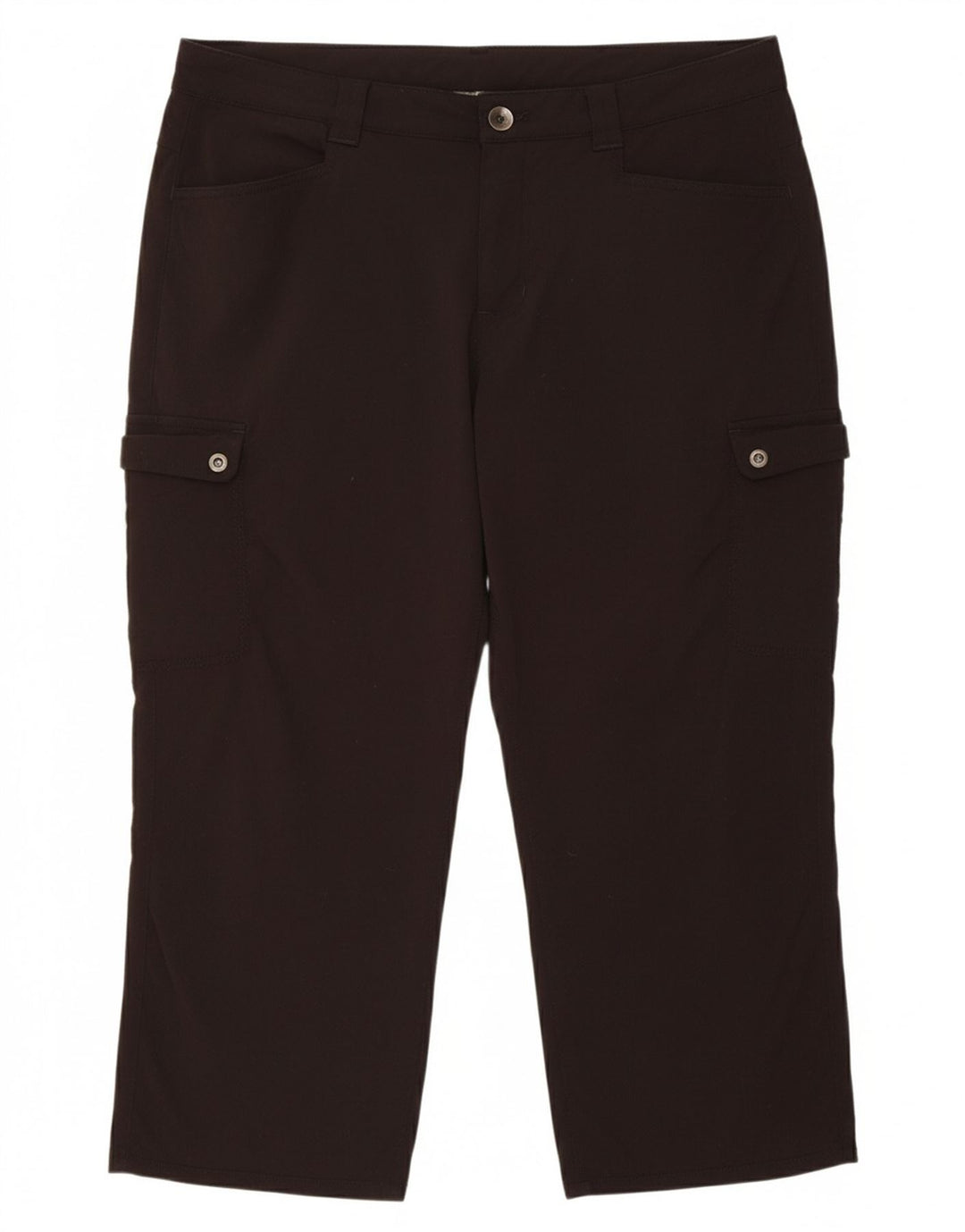 EDDIE BAUER Womens Cargo Capri Trousers US 12 Large W34 L20 Black Nylon