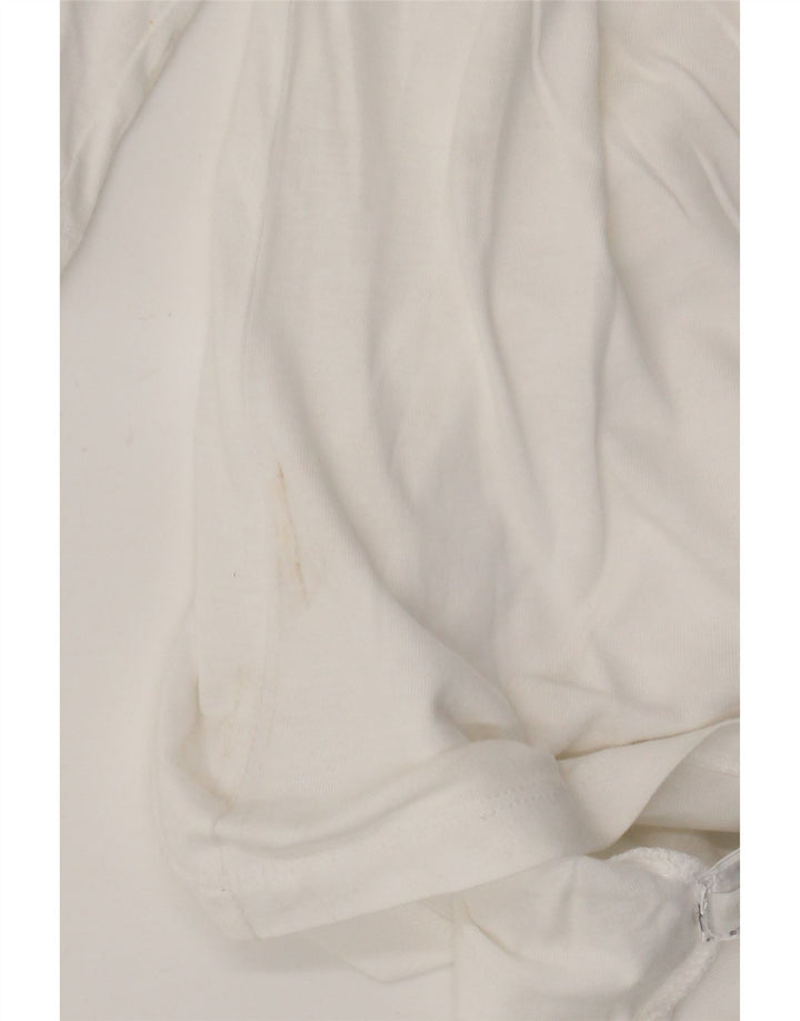 Tommy Hilfiger Womens Top 3/4 Sleeve UK 14 Medium White Cotton