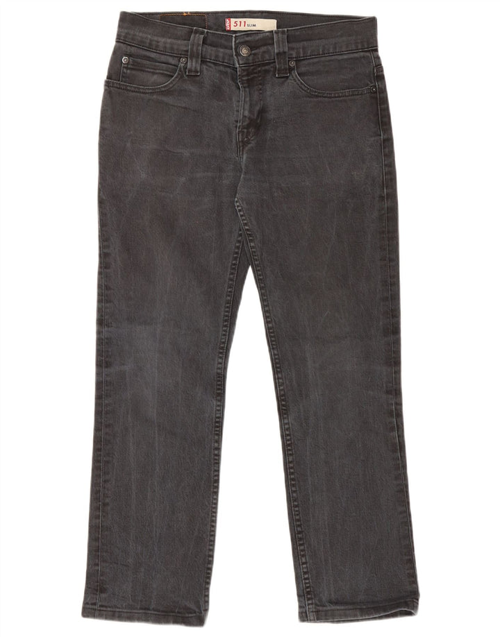 Levi's Mens 511 Slim Jeans W31 L26 Black Cotton
