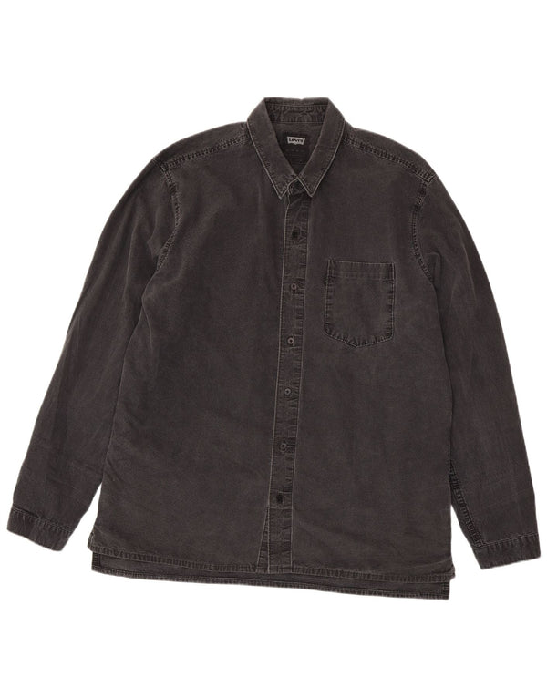 Levi's Mens Denim Shirt XL Grey Cotton