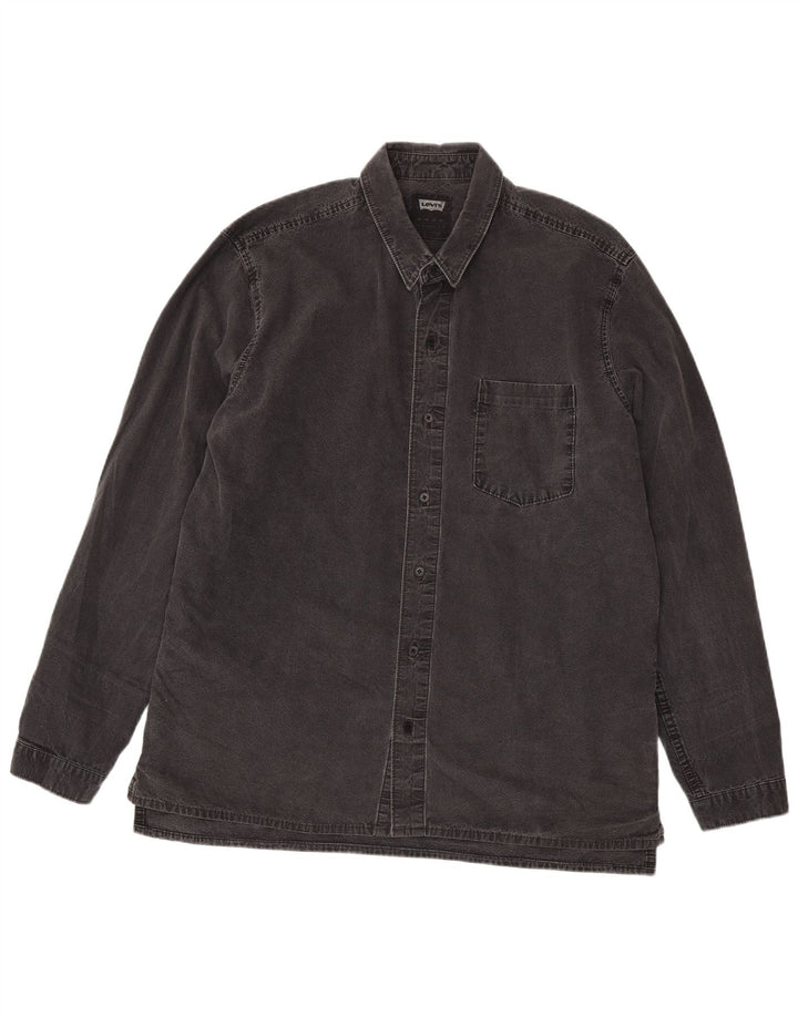 Levi's Mens Denim Shirt XL Grey Cotton
