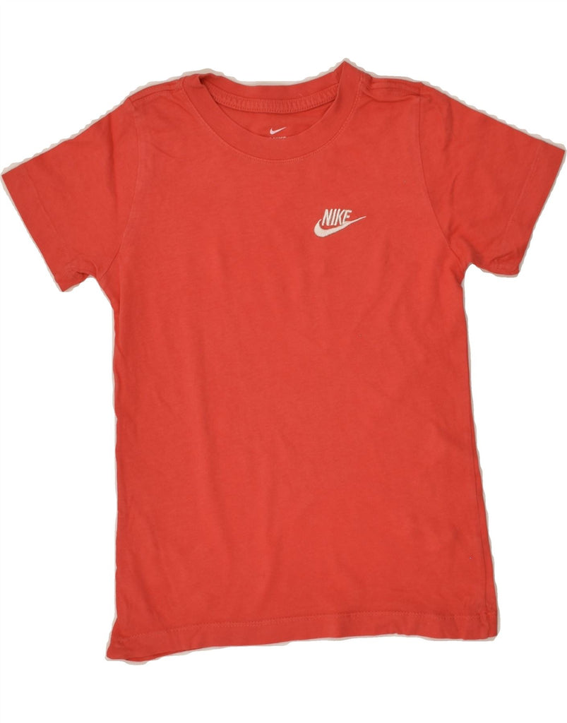 NIKE Girls T-Shirt Top 7-8 Years Red Cotton | Vintage Nike | Thrift | Second-Hand Nike | Used Clothing | Messina Hembry 