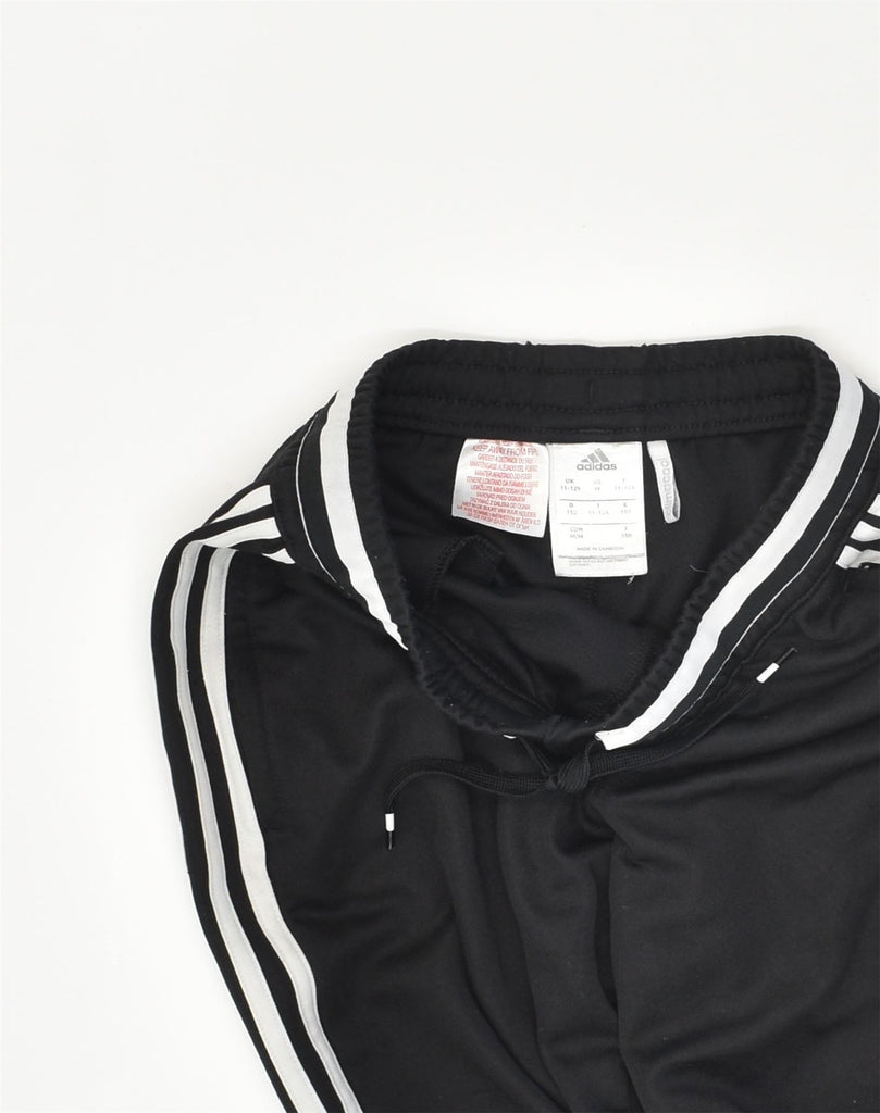 ADIDAS Girls Tracksuit Trousers 11-12 Years Black Polyamide | Vintage Adidas | Thrift | Second-Hand Adidas | Used Clothing | Messina Hembry 