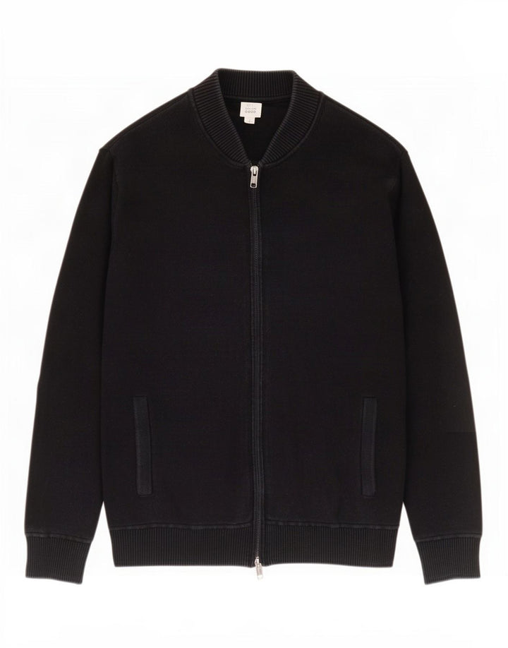 Gap Mens Cardigan Sweater Medium Black Cotton