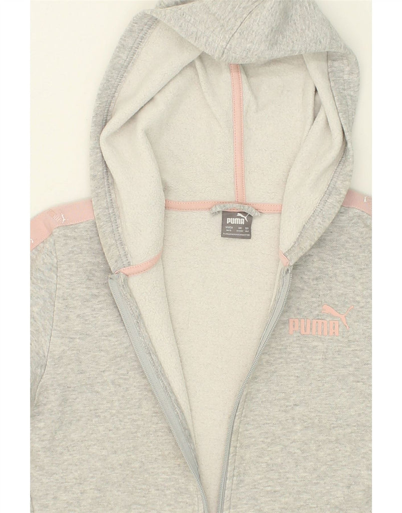 PUMA Boys Zip Hoodie Sweater 11-12 Years Grey Colourblock Cotton | Vintage Puma | Thrift | Second-Hand Puma | Used Clothing | Messina Hembry 