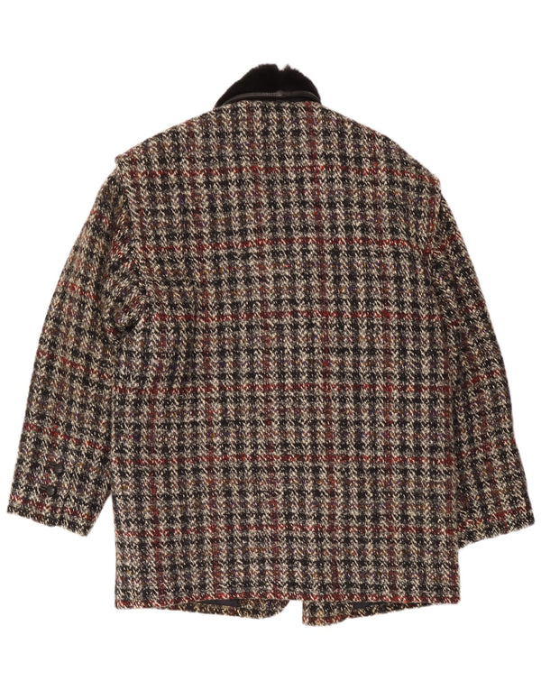 Breco's Mens Double Breasted Blazer Jacket IT 48 Medium Multicoloured Check