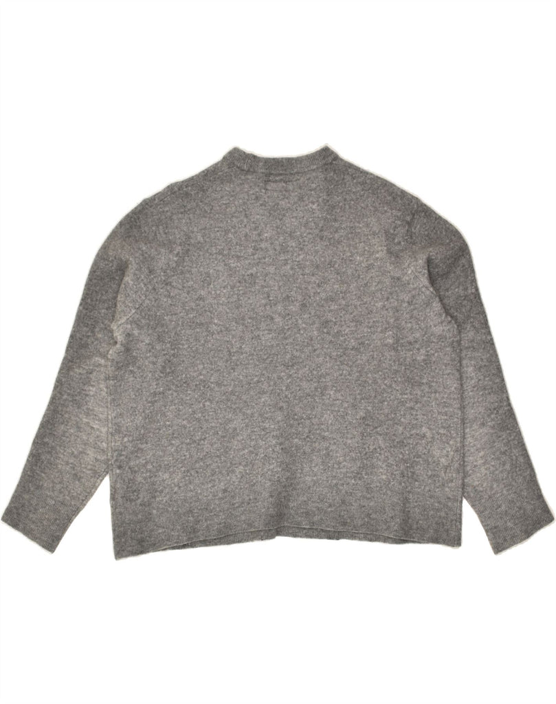 ALL SAINTS Womens Oversized Crew Neck Jumper Sweater UK 16 Large Grey Wool | Vintage All Saints | Thrift | Second-Hand All Saints | Used Clothing | Messina Hembry 