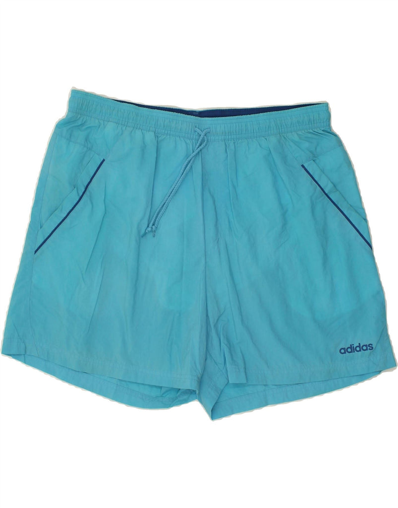ADIDAS Mens Sport Shorts XL Blue Polyester | Vintage Adidas | Thrift | Second-Hand Adidas | Used Clothing | Messina Hembry 
