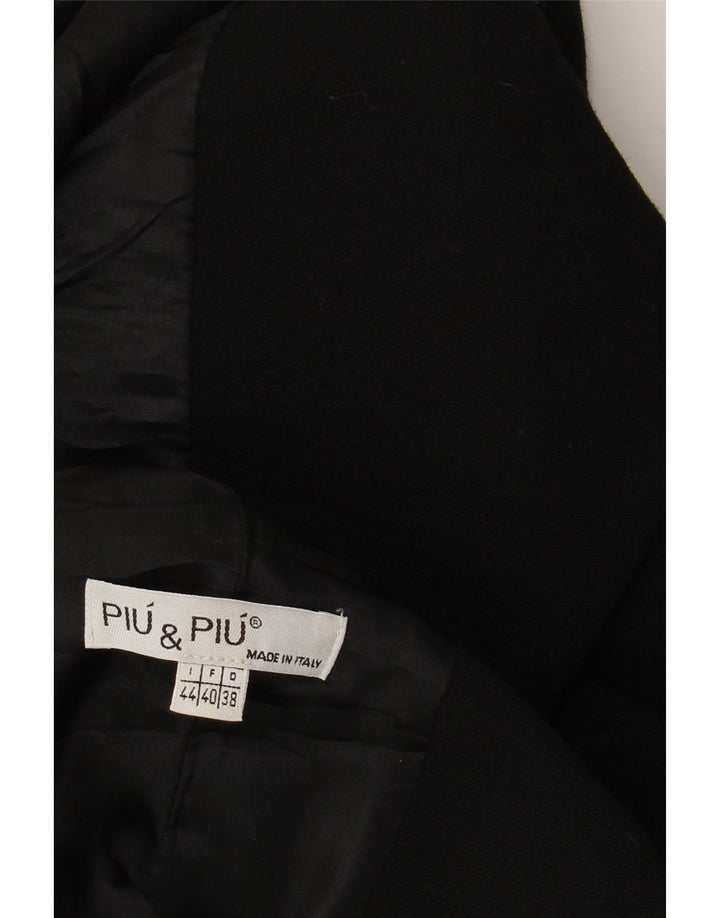 PIU & PIU Womens Overcoat IT 44 Medium Black