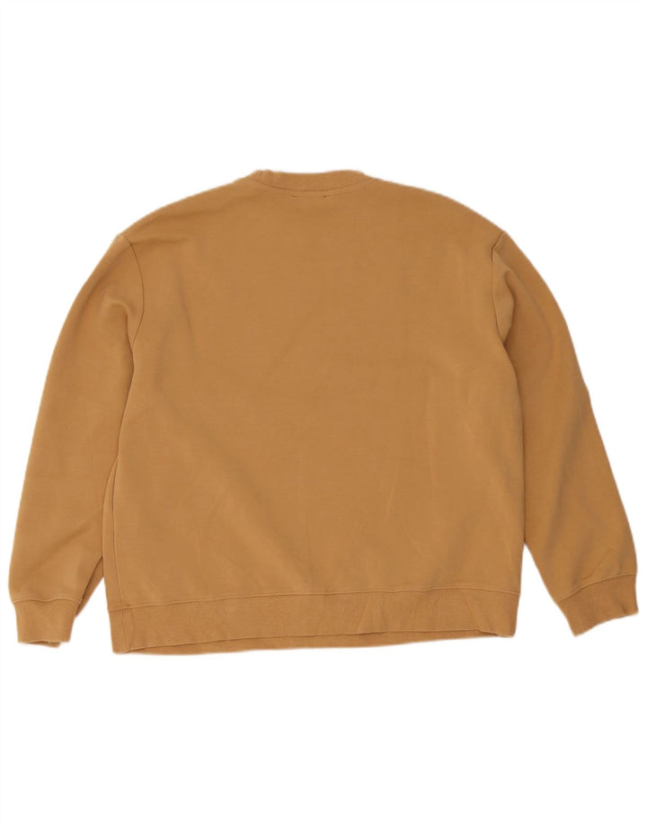 Zara Womens Oversized Sweatshirt Jumper UK 10 Small Beige Cotton