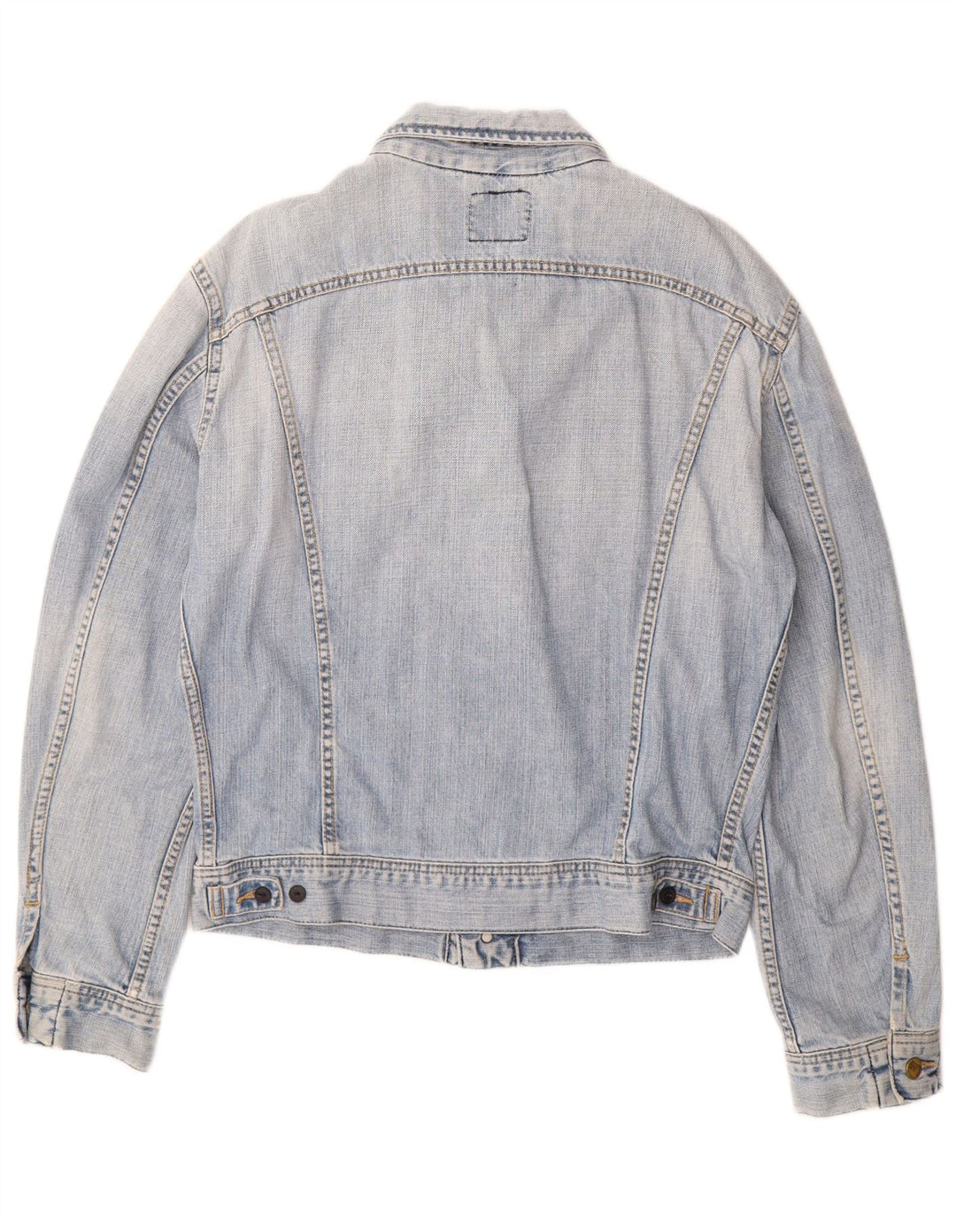 LEE Womens Denim Jacket UK 16 Large Blue Cotton