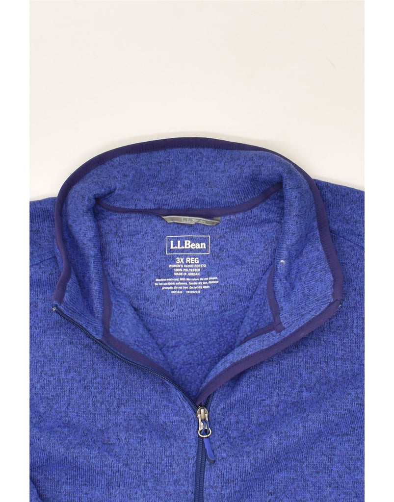 L.L.BEAN Womens Tracksuit Top Jacket UK 22 3XL Blue Polyester | Vintage L.L.Bean | Thrift | Second-Hand L.L.Bean | Used Clothing | Messina Hembry 