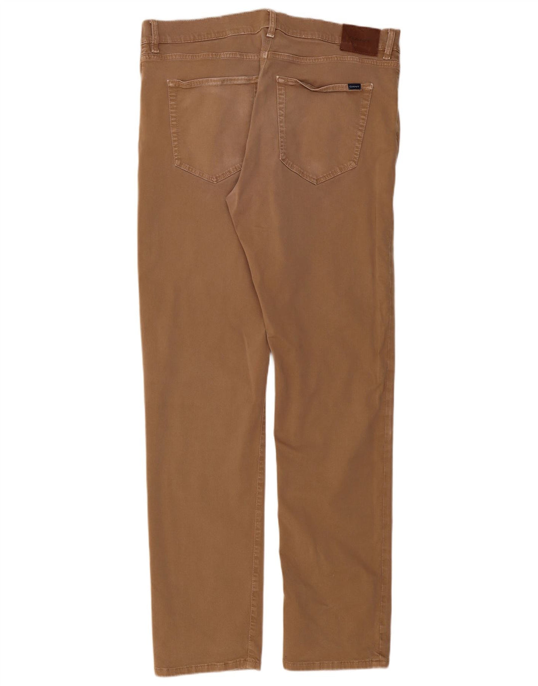 GANT Mens Regular Fit Casual Trousers W38 L34 Brown Cotton