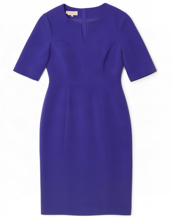 Hobbs Womens Sheath Dress UK 10 Small Blue Polyester