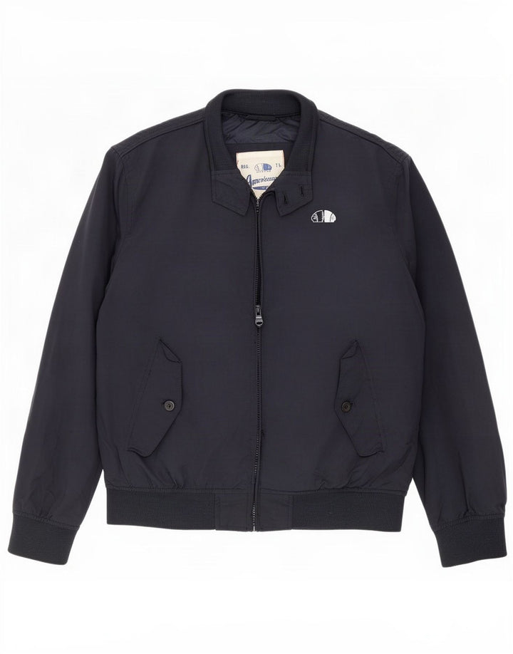 Americanino Mens Bomber Jacket UK 36 Small Navy Blue Polyamide