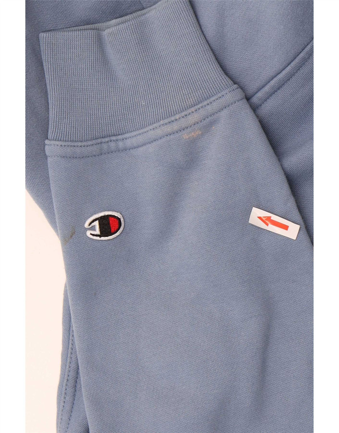 Champion Mens Hoodie Jumper Small Blue Cotton