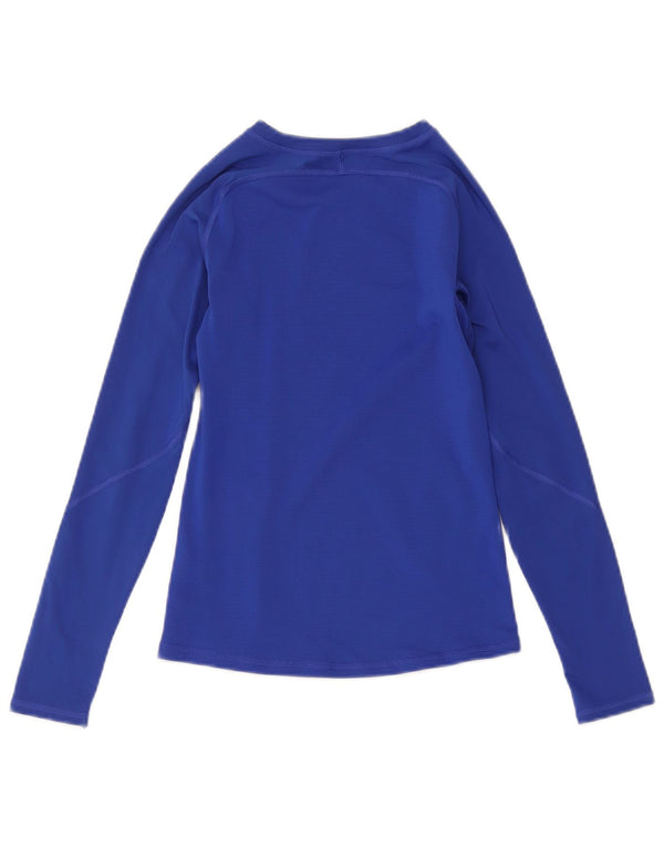 Adidas Boys Climacool Top Long Sleeve 11-12 Years Blue Polyester