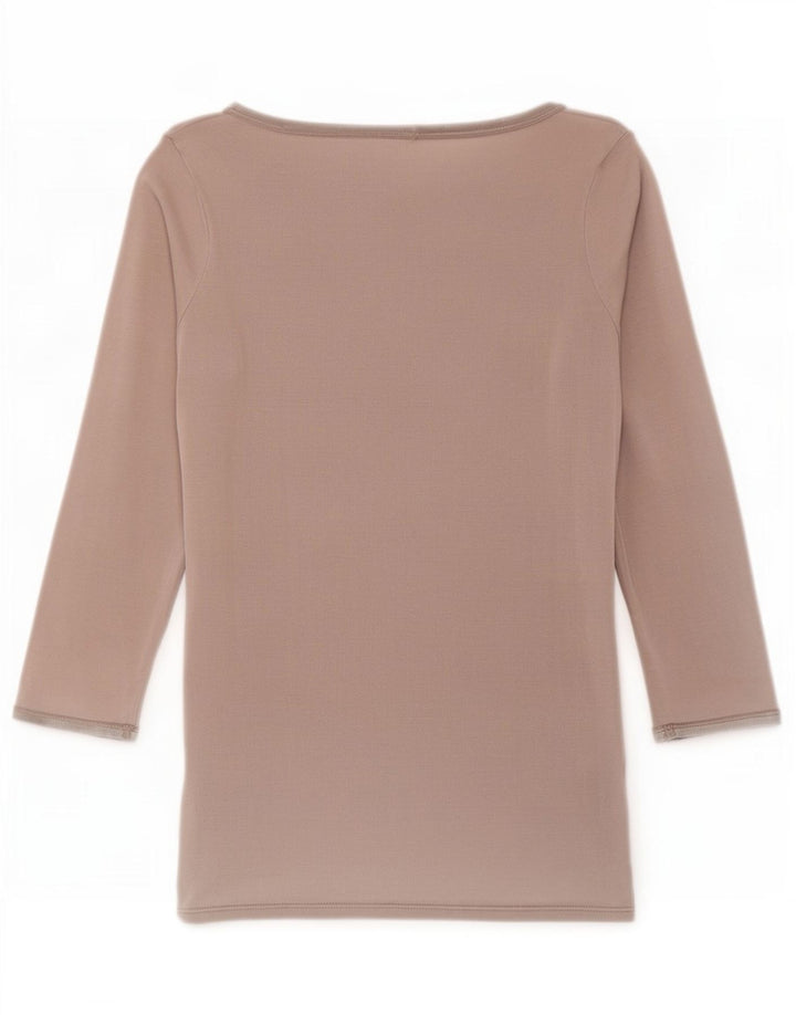 Zara Womens Top 3/4 Sleeve UK 12 Medium Grey