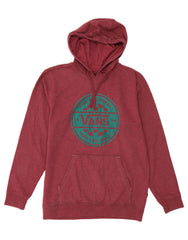 VANS Mens Graphic Hoodie Jumper Medium Red Flecked