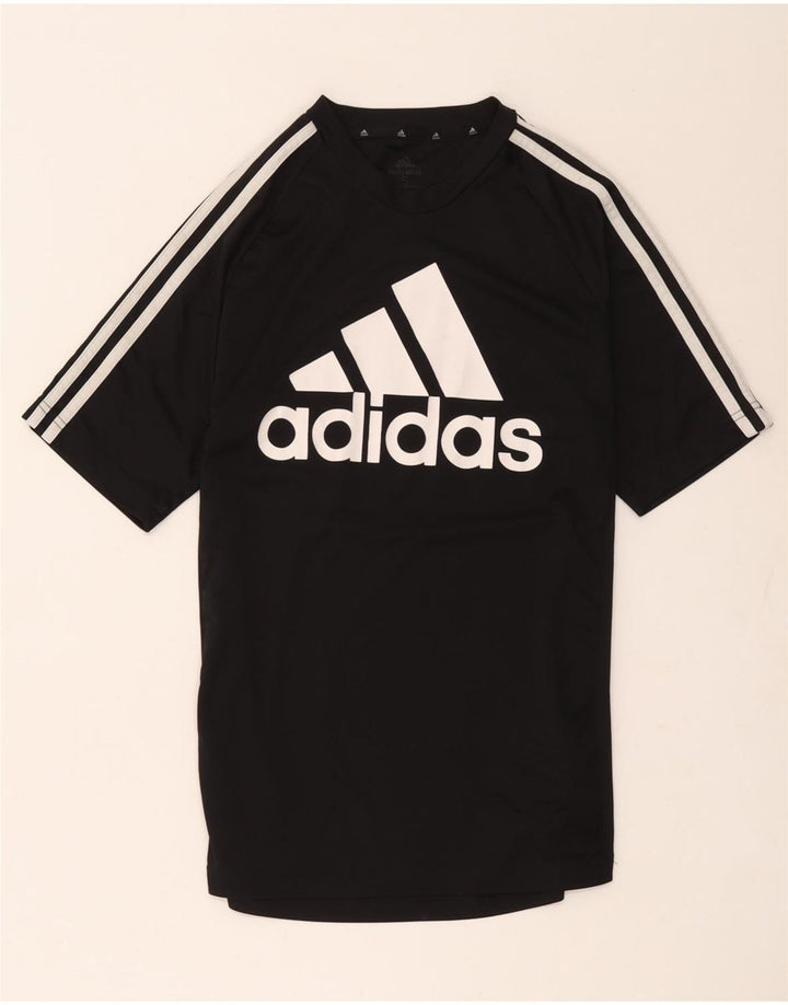 Adidas Mens Aeroready Graphic T-Shirt Top Small Black Polyester