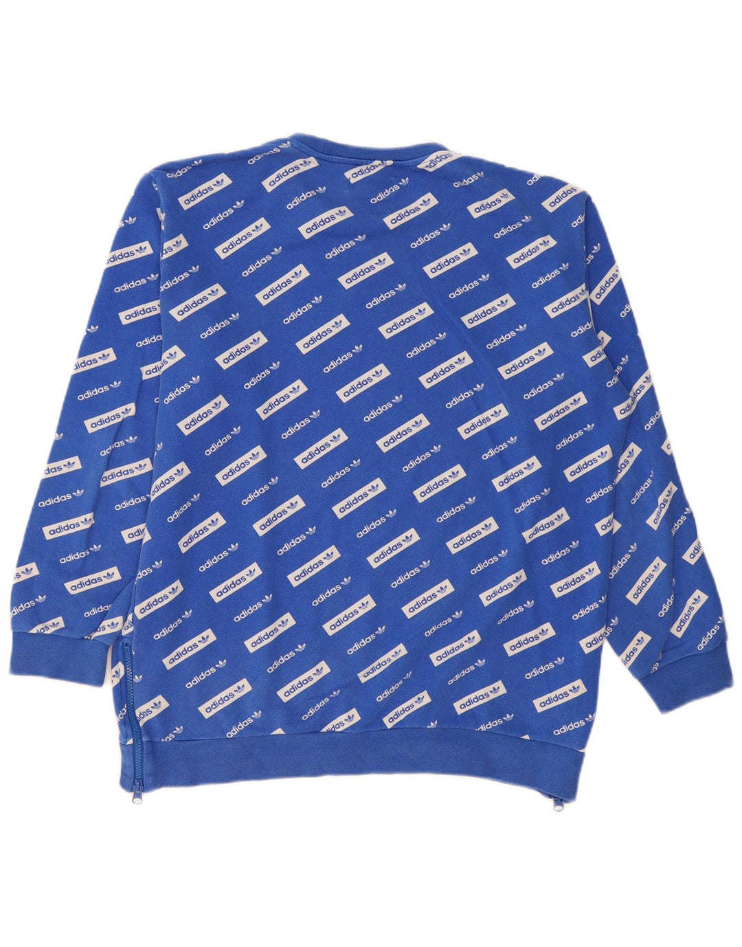 Adidas Mens Graphic Sweatshirt Jumper Large Blue Cotton