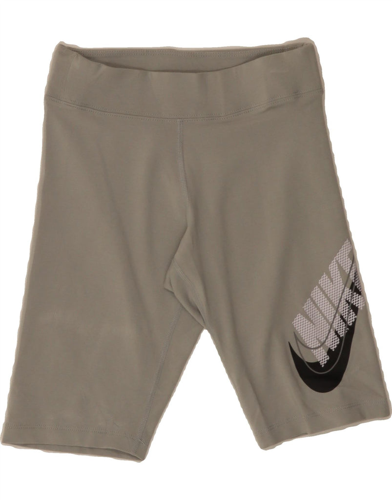 NIKE Womens Tight Fit Graphic Sport Shorts UK 6 XS  Grey Cotton Vintage Nike and Second-Hand Nike from Messina Hembry 