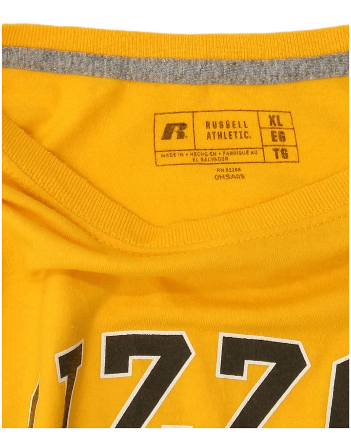 Russell Athletic Mens Mizzou Graphic T-Shirt Top XL Yellow