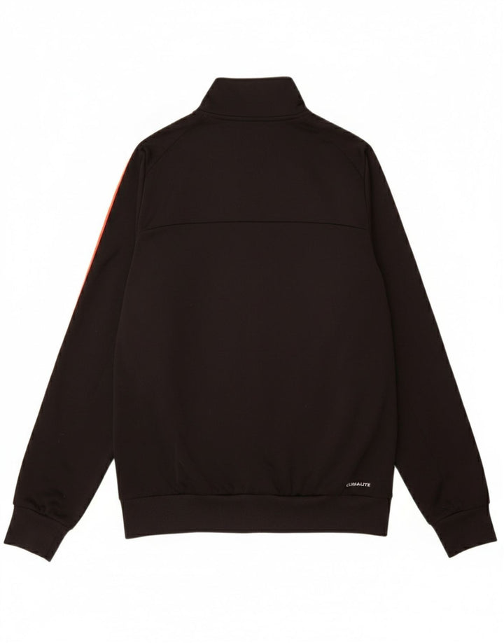 Adidas Mens Tracksuit Top Jacket UK 36/38 Small Black Polyester