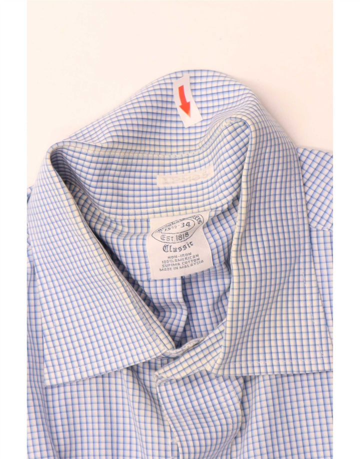Brooks Brothers Mens Classic Fit Shirt Size 15 1/2 Medium Blue Gingham