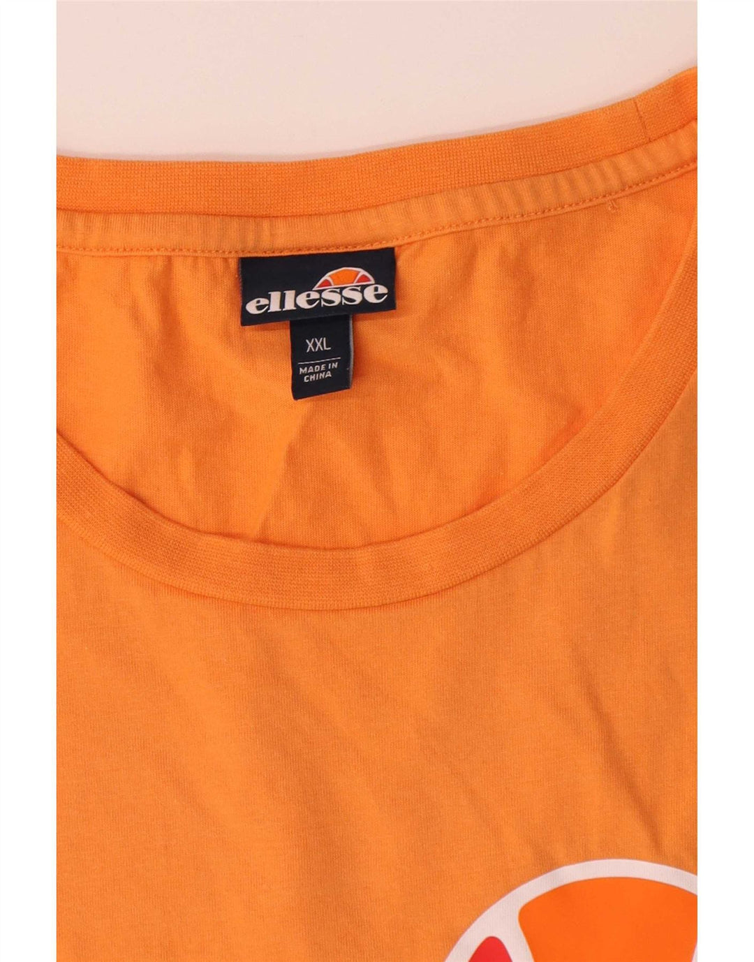Ellesse Mens Graphic T-Shirt Top 2XL Orange Cotton