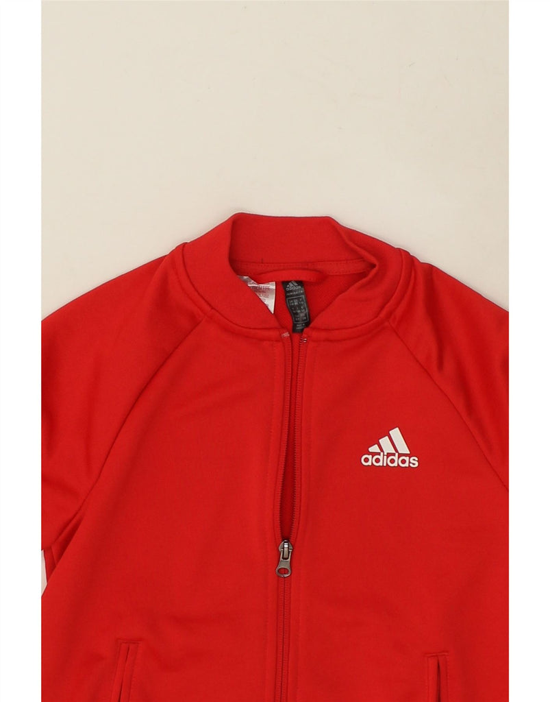 ADIDAS Boys Tracksuit Top Jacket 7-8 Years Red Polyester | Vintage Adidas | Thrift | Second-Hand Adidas | Used Clothing | Messina Hembry 