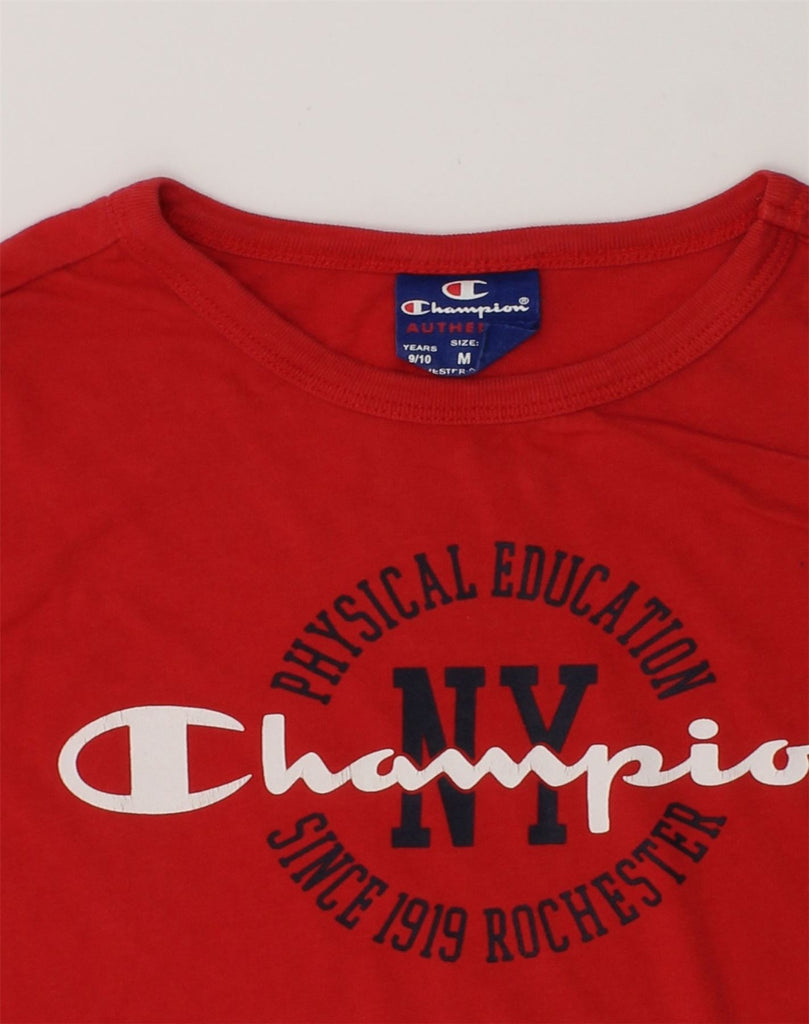 CHAMPION Boys Graphic Vest Top 9-10 Years Medium Red | Vintage Champion | Thrift | Second-Hand Champion | Used Clothing | Messina Hembry 