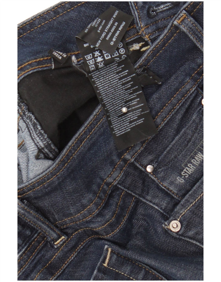 G-Star Womens Straight Jeans W29 L36 Navy Blue Cotton