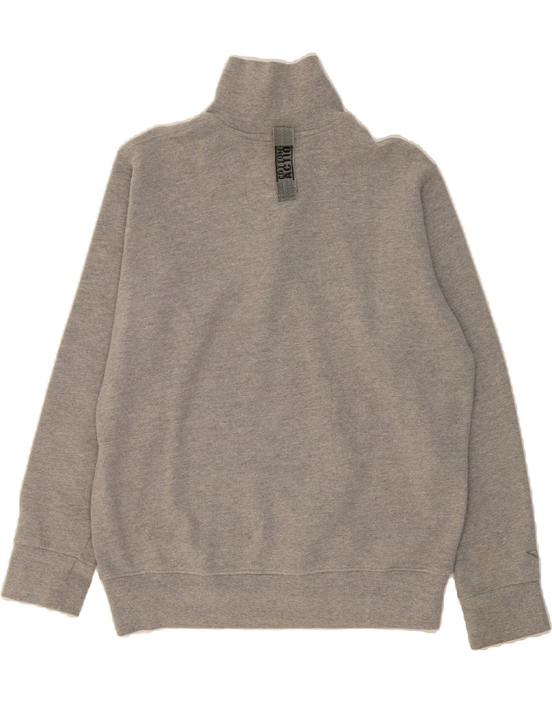 DIADORA Mens Zip Neck Sweatshirt Jumper Large Grey Cotton Vintage Diadora and Second-Hand Diadora from Messina Hembry 