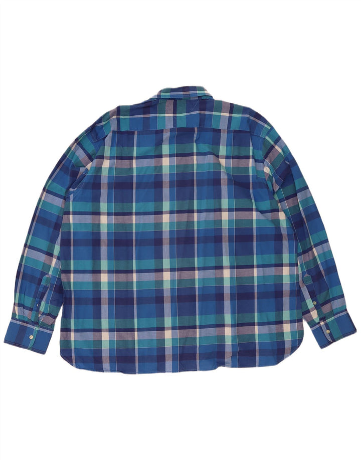 Tommy Hilfiger Mens Custom Fit Shirt 3XL Blue Check Cotton