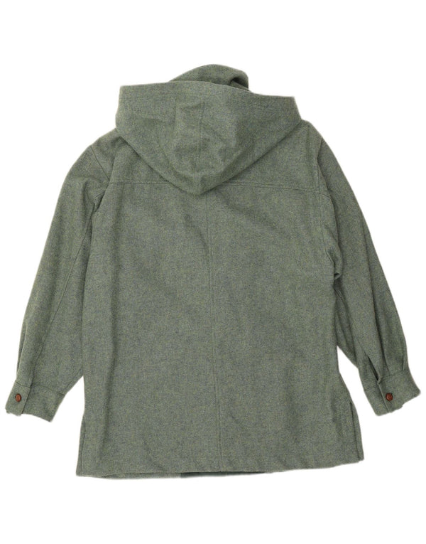 New Penny Womens Hooded Utility Jacket IT 42 Medium Green Wool