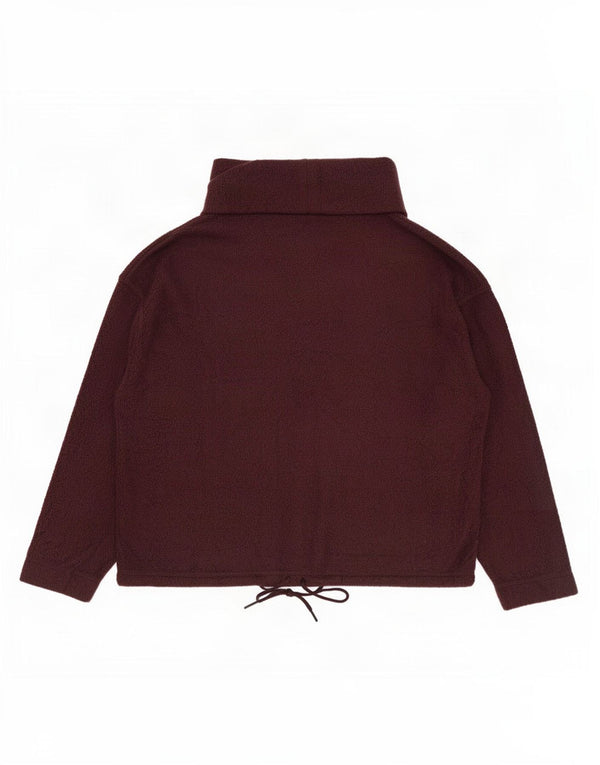 Marks & Spencer Womens Oversized Fleece Jumper UK 16 Large Burgundy